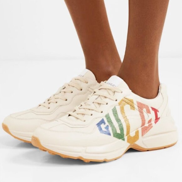Gucci Women's Rhyton Gucci Logo Sneakers - Picture 7 of 7